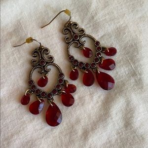 Red Dangly Earring - 2”
